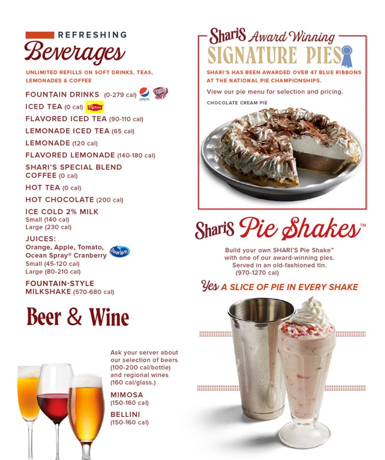 SharisMenuBeveragesPies1 Shari’s Restaurant