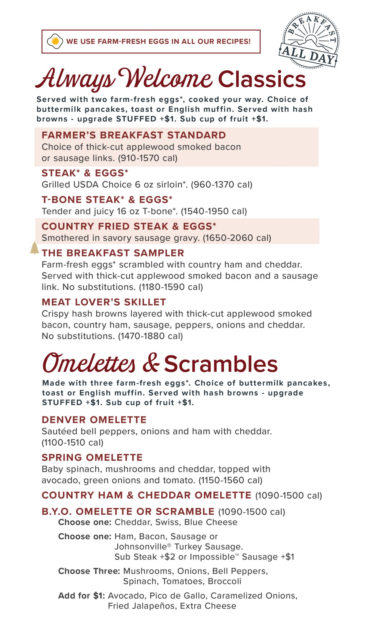 BREAKFAST – Shari’s Restaurant