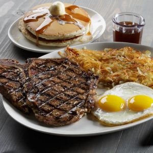 Shari's T-bone Egg Breakfast Fathers Day Special