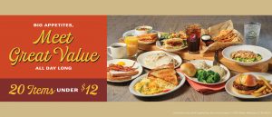 Value Menu 20 items under $12