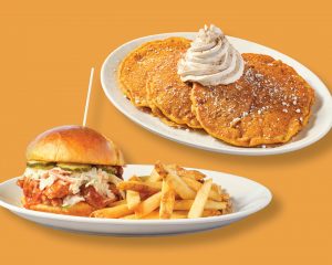Fall LTO - Pumpkin Pancakes and Pulled Pork Sandwich
